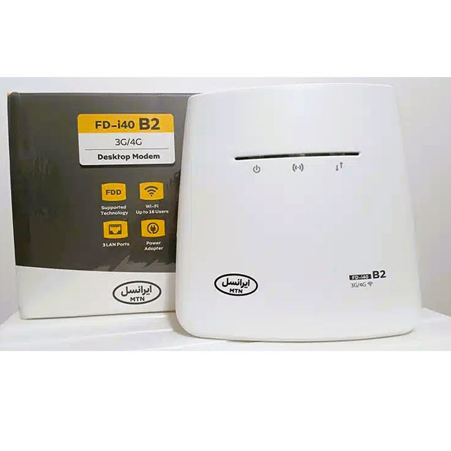 مودم رومیزی سیم‌کارت خور 3G/4G ایرانسل مدل FD-i40 B2 آکبند